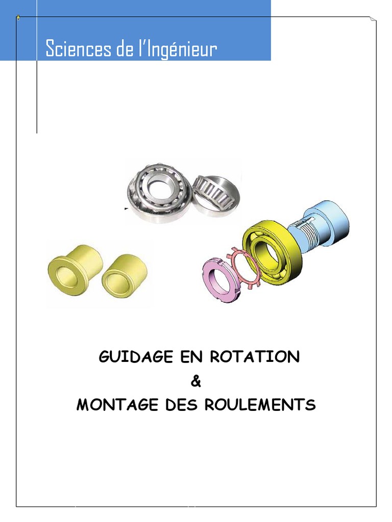 Guidage et Montage des Roulements | PDF | Physique appliquée et ...