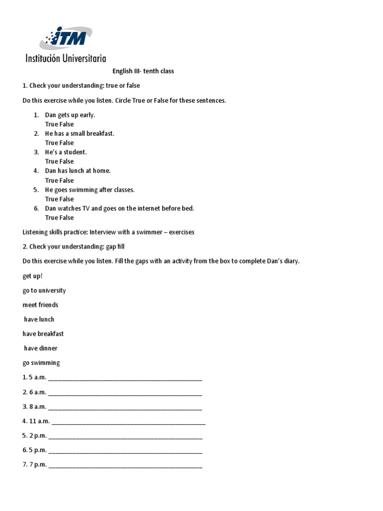English III Listening Practice | PDF | Language Arts & Discipline ...