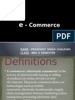 Commerce: Name - Prashant Singh Chauhan Class - Bba 6 Semester
