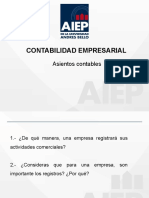 TERCERA Clase de Contablidad Empresarial. Asiento Contable