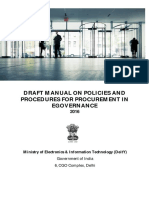 Draft Manual On Policies and Procedures For Procurement in Egovernance