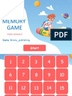 Memory Game Farm Animals