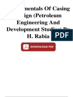 Fundamentals of Casing Design Petroleum Engineering and Development Studies by H. Rabia