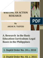 Writing An Action Research: by Arche R. Tudtod