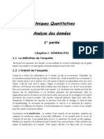 Techniques Quantitatives-Analyse des données