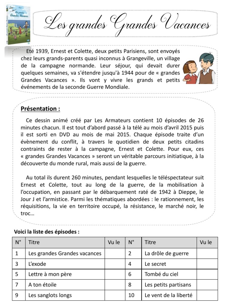 Les grandes Grandes Vacances en guerre | PDF | Résistance française ...