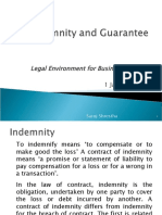 Contract of Indemnity and Guarantee