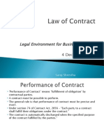Contract Performance of Contract