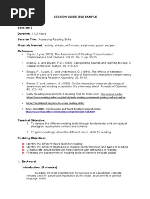 Session Guide Sample