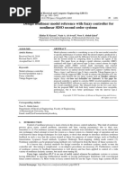 Design Nonlinear Model Reference With Fuzzy Controller For Nonlinear SISO Second Order Systems