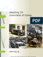 Meeting 10 Overview of Essay