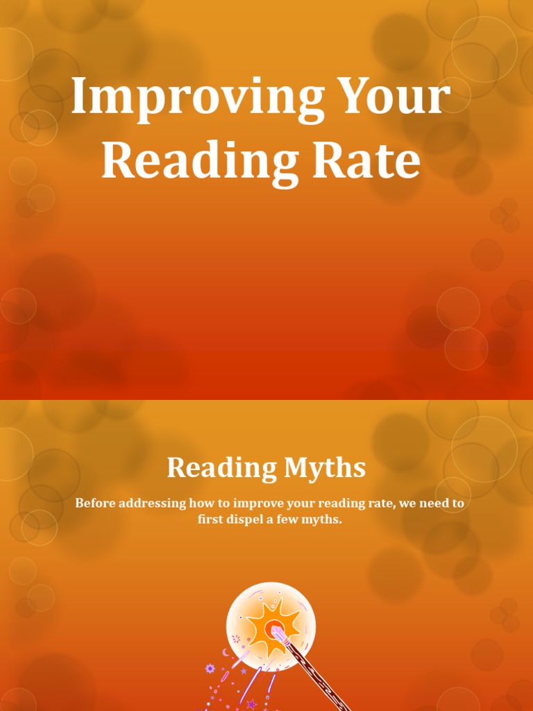 Improving Your Reading Rate PDF | PDF | Speed Reading | Reading ...