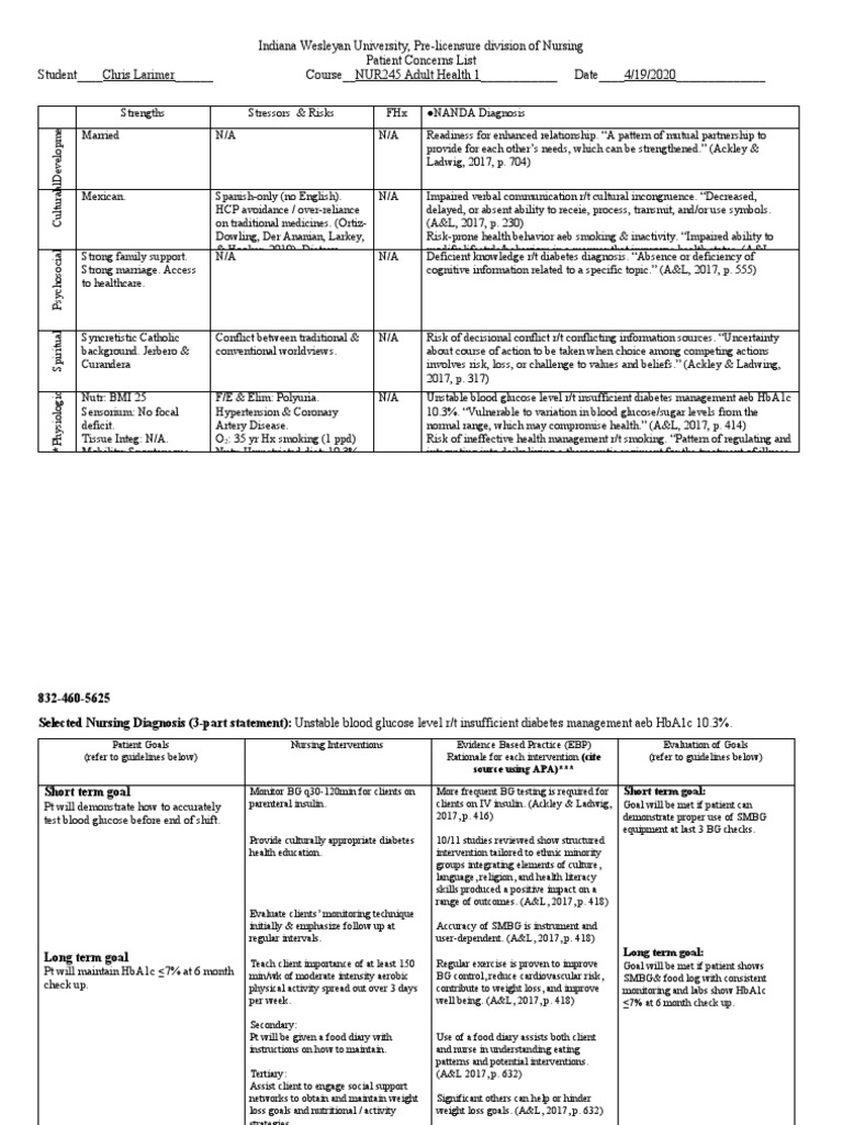 Clinical Nursing Concerns For Type 2 Diabetes Mellitus | PDF | Diabetes ...