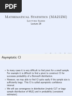 Mathematical Statistics (MA212M) : Lecture Slides