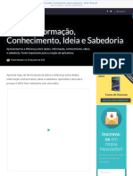 Dados, Informação, Conhecimento, Ideia e Sabedoria - Mobi+ Blog