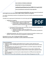 Advisory To Start Rapid Antibody Based Blood Test For COVID-19 (4 April 2020)