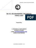 Me 471-Bio-Engineering / Bio-Medical Topics: X-Ray: Prepared By