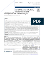 Vitamin D Receptor (VDR) Gene Foki, Bsmi, Apai, and Taqi Polymorphisms and Osteoporosis Risk: A Meta-Analysis