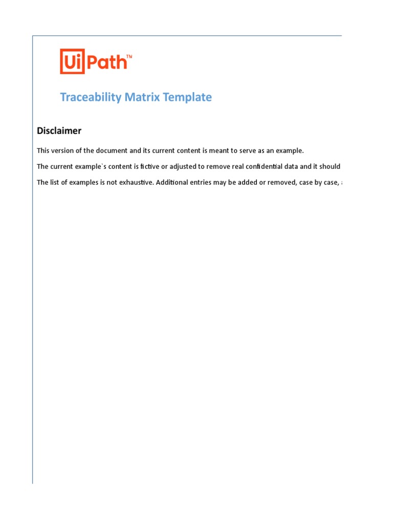 A Comprehensive Traceability Matrix Template for the Order-to-Cash ...