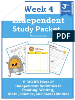 Independent Study Packet 3rd Grade Week 4 PDF