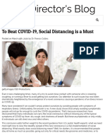 To Beat COVID-19, Social Distancing Is A Must - NIH Director's Blog
