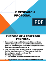 Elements of A Research Proposal