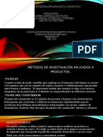 MÉTODOS DE INVESTIGACIÓN APLICADOS A PRODUCTOS