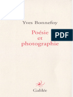 Yves Bonnefoy Poesie Et Photographie PDF
