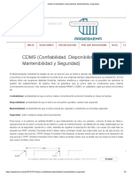 CDMS (Confiabilidad, Disponibilidad, Mantenibilidad y Seguridad) PDF