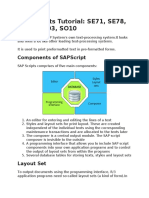 Sap Scripts Tutorial: Se71, Se78, Scc1, Vf03, So10: Components of Sapscript