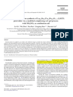 Facile Autocombustion Synthesis of La SR Co Fe O (LSCF) Perovskite Via A Modified Complexing Sol-Gel Process With NH NO As Combustion Aid