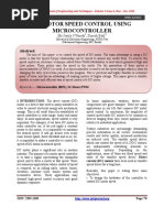 DC Motor Speed Control Using Microcontroller: Abstract