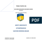 Term Paper On: Amity University Uttarpradesh Gautam Buddha Nagar