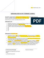 MoU Example For Tekfests