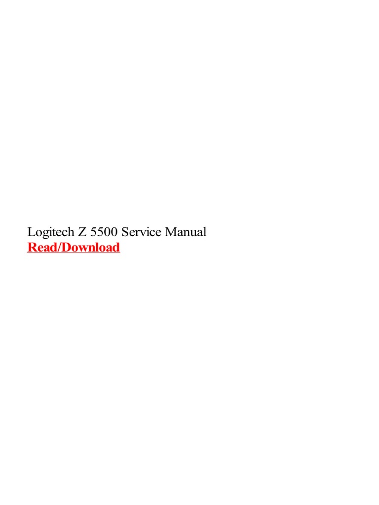 Logitech Z 5500 Service Manual PDF | PDF | Electronic Engineering ...