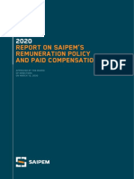 Report On Saipem's Remuneration Policy and Paid Compensation