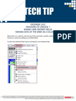 December 2012 Primavera P6 Version 7 Adding User Defined Fields Viewing Days of The Week As A Column in P6