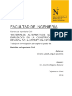 Materiales Alternativos Sostenibles Empleados en La Construcción" Una Revisión de La Literatura Científica