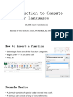 Introduction To Compute R Languages