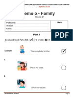 Theme 5 - Family: Week 21