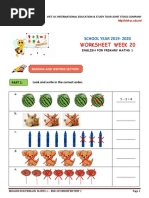 Worksheet Week 20: SCHOOL YEAR 2019-2020