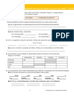 Ficha N.° Classificação Das Palavras Quanto Ao Número de Sílabas / Translineação