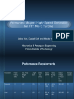 Permanent Magnet High-Speed Generator For FTT Micro Turbine: Jinho Kim, Daniel Kirk and Hector Gutierrez