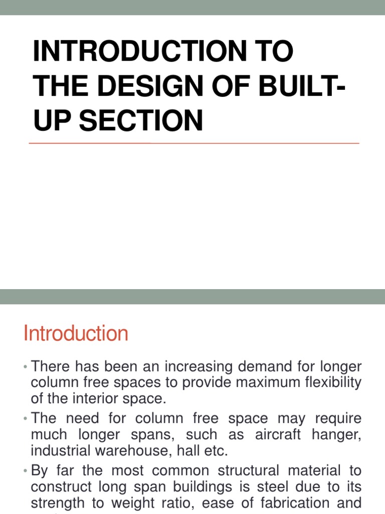 WK - 14 - Introduction To Design of Built-Up Section | PDF | Buckling ...