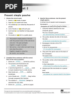 Worksheet 2: Present Simple Passive