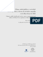 Clima, salud pública y sociedad, fiebre amarilla, Barcelona 1821