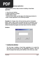 2-4 Steps in Developing Application:: Visual Basic