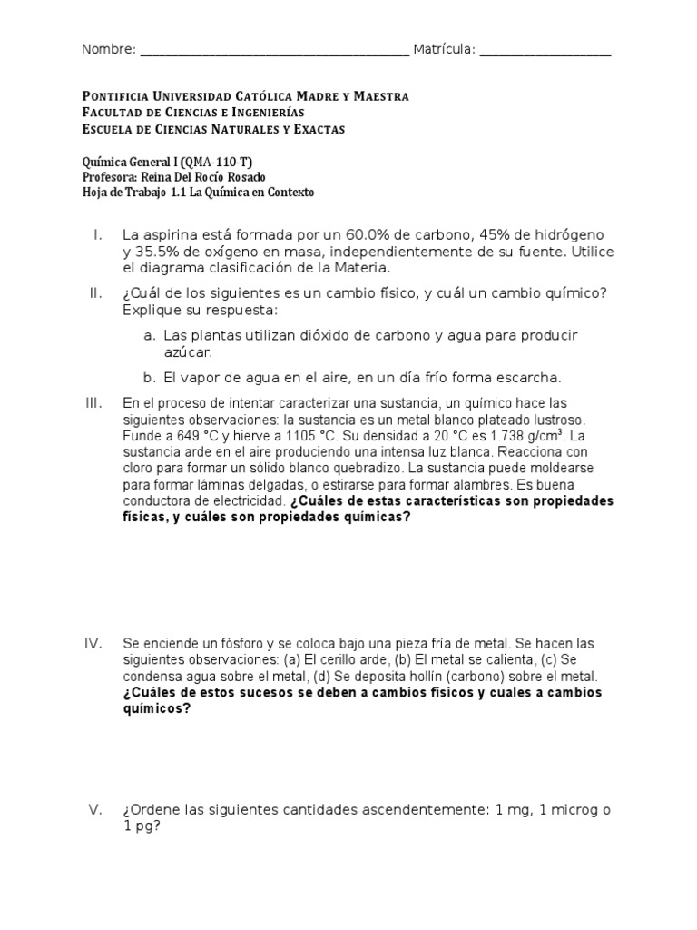 QMA-110 Hoja de Trabajo 1.1 | PDF | Celsius | Rieles, image size:768x1024