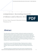 Developing teachers' professional competence Accessing research evidence and a theory of action. 