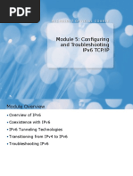 Module 5: Configuring and Troubleshooting Ipv6 Tcp/Ip